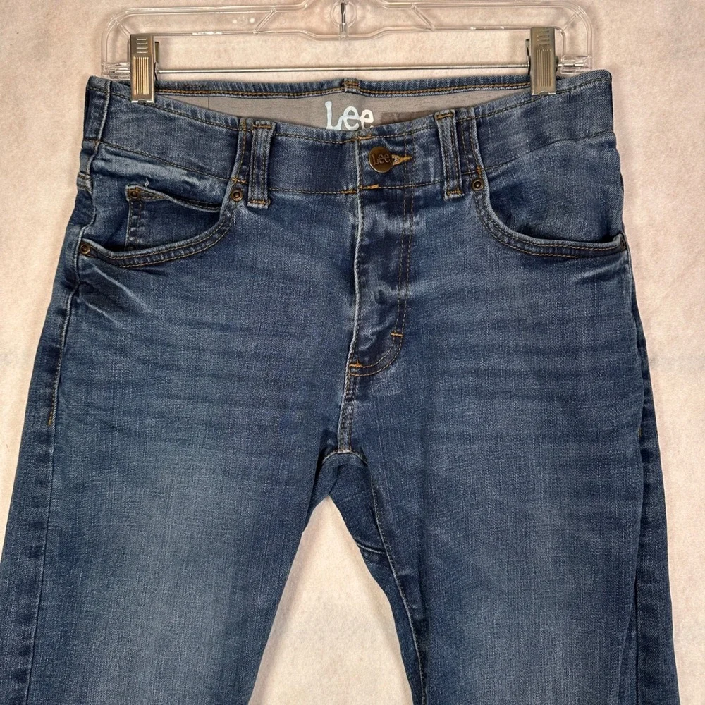 Lee Jeans Mens 30x30 Slim Straight Leg Blue Excellent Medium Wash Denim Pants